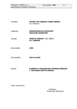 elaborat toplinske za&scaron;tite i u&scaron;tede energije