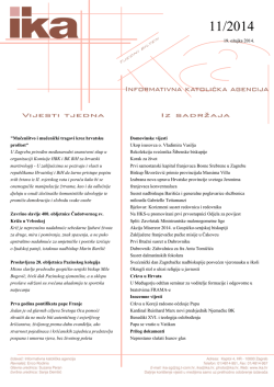 11 - 19.03.2014 - Hrvatska biskupska konferencija