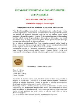 katalog instrumenata i dodatne opreme zvučne zdjele