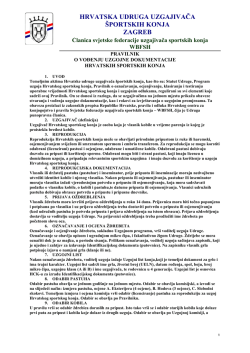 Pravilnik o vođenju uzgojne dokumentacije