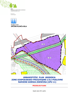 URBANISTIČKI PLAN UREĐENJA ZONE GOSPODARSKO
