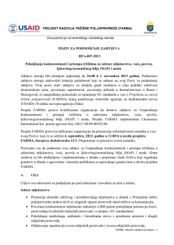 Obrazac zahtjeva za prijavu