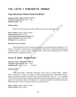 VIII. Lične zbirke i - Arhiv Tuzlanskog kantona Tuzla