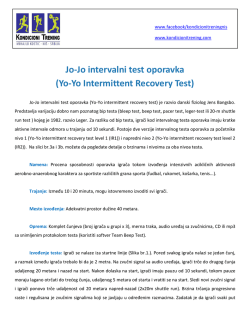 Jo-Jo intervalni test oporavka (Yo-Yo