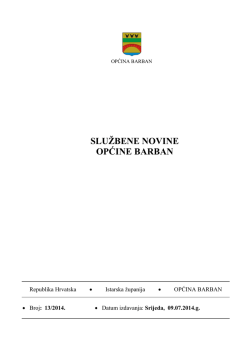 Službene novine br. 13