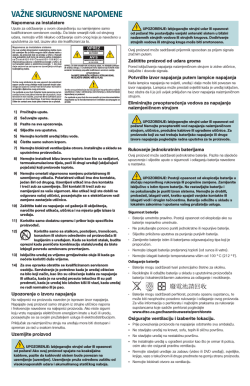 Cisco PDS3121 Set-Top Safety Sheet (Bosnian)