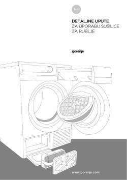 detaljne upute za uporabu sušilice za rublje