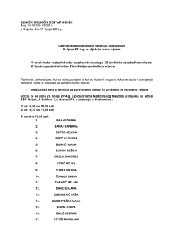 24-1/8230-03/2014. u Osijeku, dna 17. lipnja 2014.g. Obavijest