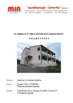 elaborat o procijenjenoj vrijednosti nekretnina - Ladic