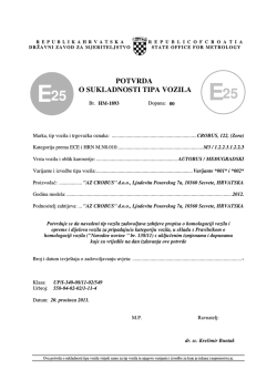 Potvrda o sukladnosti vozila