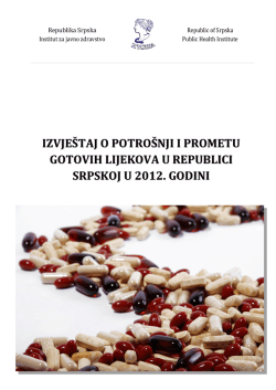Izvještaj o potrošnji i prometu gotovih lijekova u Republici Srpskoj u