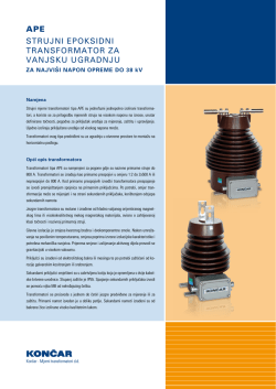 ape strujni epoksidni transformator za vanjsku ugradnju