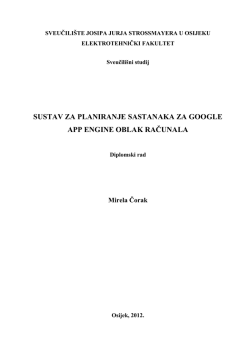 sustav za planiranje sastanaka za google app engine