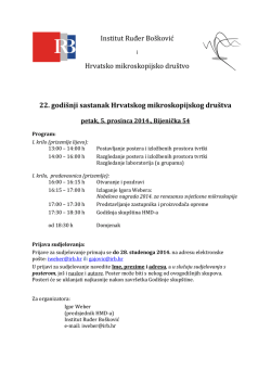 Program - hrvatsko mikroskopijsko dru&scaron;tvo