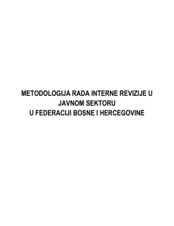 metodologija rada interne revizije u javnom sektoru u federaciji
