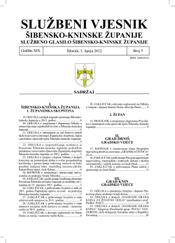 05/12 - Šibensko-kninska županija