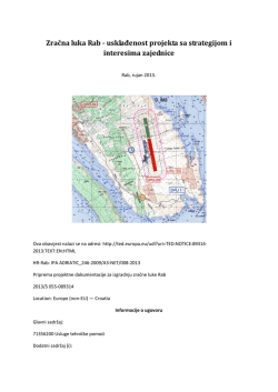 Zračna luka Rab - usklađenost projekta sa strategijom i interesima