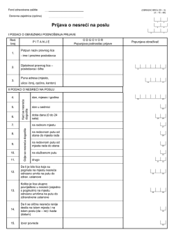 Prijava o nesreći na poslu