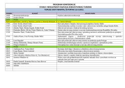 PROGRAM KONFERENCIJE STANJE I MOGUĆNOSTI RAZVOJA
