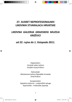 27. SNLSH Katalog - Hrvatski sabor kulture