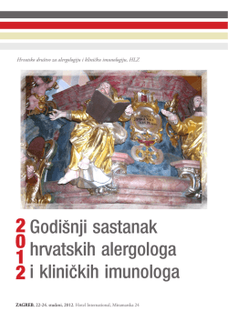 Godi&scaron;nji sastanak hrvatskih alergologa i kliničkih imunologa