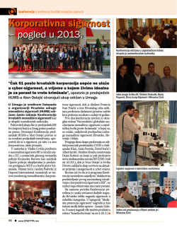 Korporativna sigurnost &ndash; pogled u 2013