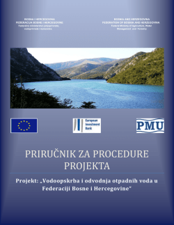 PRIRUČNIK ZA PROCEDURE PROJEKTA