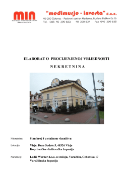 elaborat o procijenjenoj vrijednosti nekretnina - Ladic
