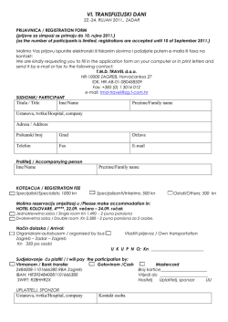 Prijavnica za Transfuzijske dane - tmd