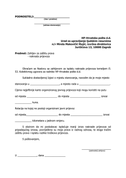 prijevoz - Hrvatski sindikat po&scaron;te