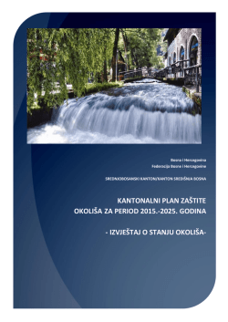 Kantonalni plan zaštite okoliša za period 2015.