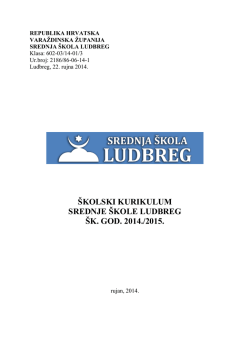 &scaron;kolski kurikulum 2014/2015