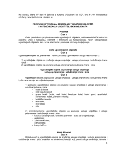 Pravilnik o vrstama minimalno tehničkim uslovima i