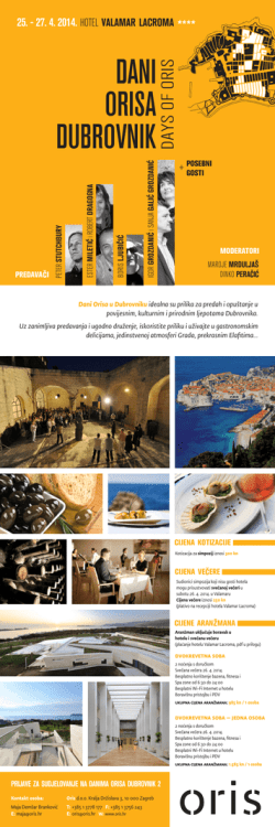 DUBROVNIK ORISA DANI
