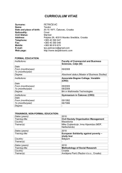 CURRICULUM VITAE