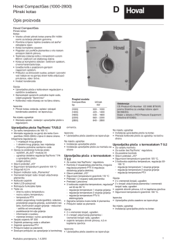 Hoval CompactGas (1000-2800) Plinski kotao Opis proizvoda