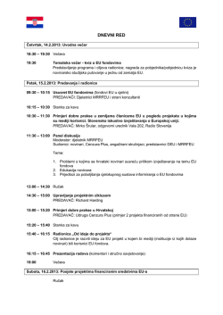 Radionice za novinare - agenda