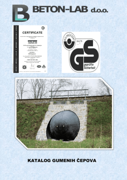 Katalog VAPO opreme za ispitivanje kanalizacije - BETON