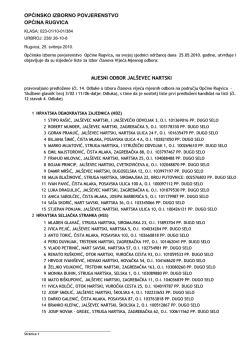 MJESNI ODBOR JAL&scaron;EVEC NARTSKI