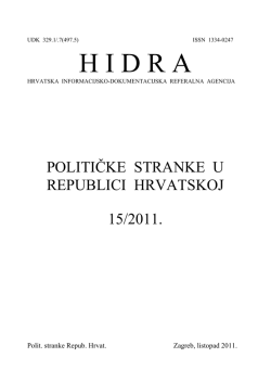 Političke stranke u Republici Hrvatskoj 15/2011