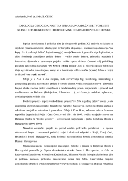 Ideologoja genocida, politika i praksa paradržavne tvorevine