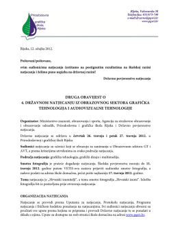 Druga obavijest - Prirodoslovna i grafička &scaron;kola Rijeka