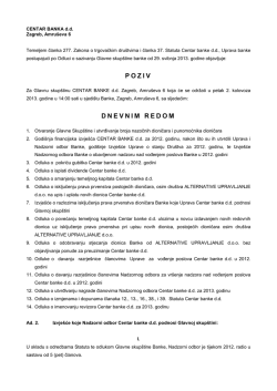 Poziv za skup&scaron;tinu 2013