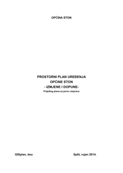 prostorni plan uređenja općine ston - izmjene i dopune