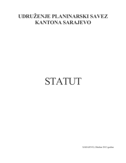 Dokumenti - Planinarski savez Kantona Sarajevo