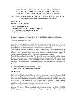 Nasljedivanje u Evropi odgovor VSTV 2013.