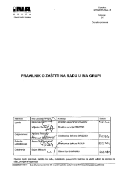 pravilnik o za&scaron;titi na radu