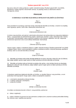 Pravilnik o osnivanju i uvjetima koje moraju ispunjavati