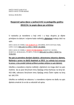 ovdje. - Dječji vrtić Četiri rijeke