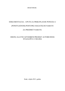 Idejni, glavni i izvedbeni projekt autobusnog stajali&scaron;ta u